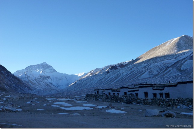 101105_P1020353_China, in Tibet, Mount Everest Region, Fernansicht Mount Everest, Gasthaus