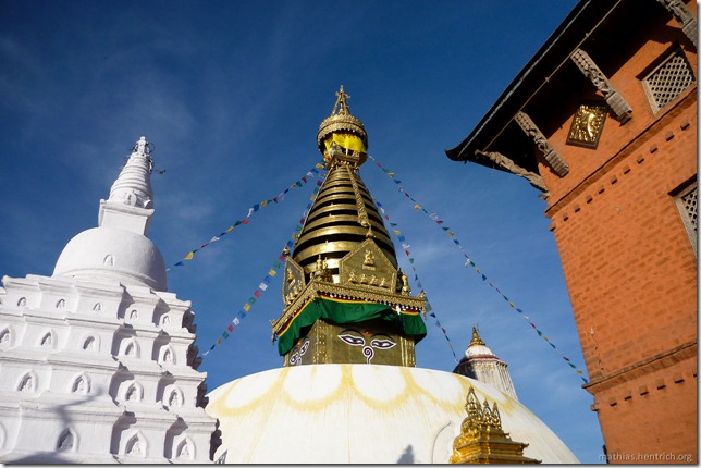 101108_P1020552_Nepal, Kathmandu, Monkey Temple, Tempelspitze